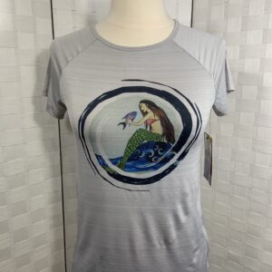 Kids t-shirt with Mermaid and fish Girls 10/12