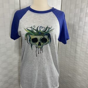 Skull short sleeve raglan t-shirt (S)
