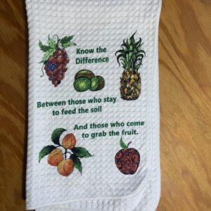 Fruit print large kitchen towel 16"x 28"