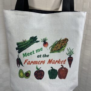 Reusable tote bag, beach bag, Farmers market