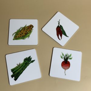 Veggie magnets set of 4