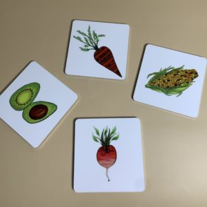 Veggie magnets set of 4