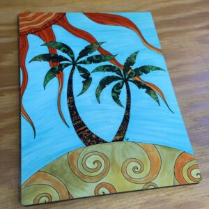 Palm tree Art Print, 6x8 reposition-able panel