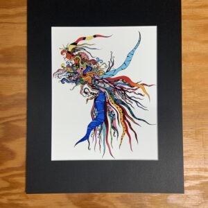 Colorful abstract Art Print, 8x10 matted to 11x14