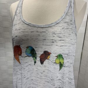 Bella Canvas Flowy tank top with Bird print (XL)