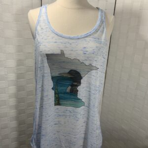 Bella Canvas Flowy tank top with MN Loon print (XL)