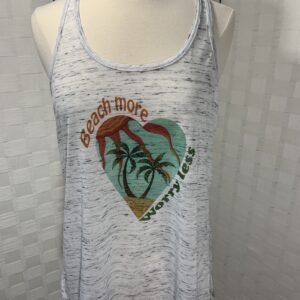 Bella Canvas Flowy tank top with palm tree print (S)