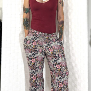LOFT floral drawstring pants (S)