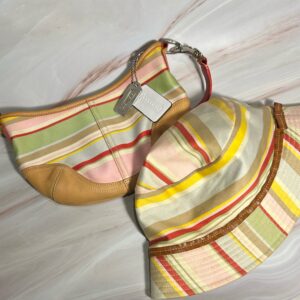 Vintage Coach purse with matching bucket hat