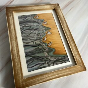 5x7 art print Sandpipers on the beach