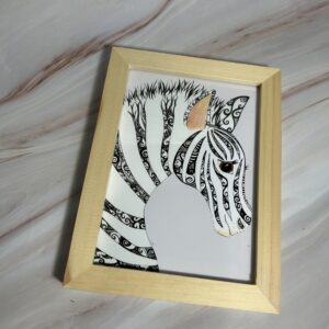 5x7 art print with Zebra design