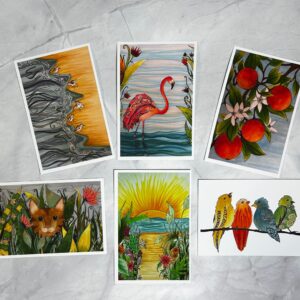 Postcards set of (6) variety pack art