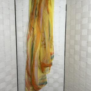 Silky feel summer scarf with floral print