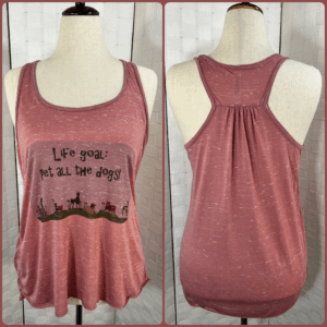 Life goal: Pet all the dogs Bella Canvas flowy racer back tank top (XL)